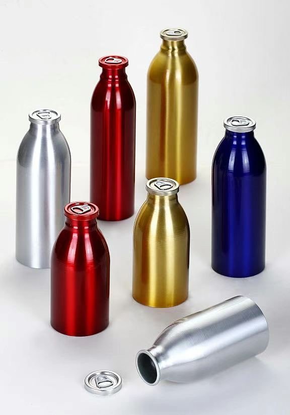 Aluminum beer bottles